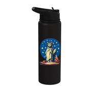 Patriotismo Gato Lady Libertad Libertad Independencia 4 de julio Stainless Steel Insulated Water Bottle