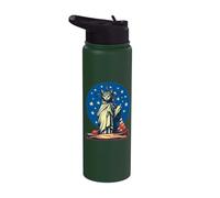 Patriotismo Gato Lady Libertad Libertad Independencia 4 de julio Stainless Steel Insulated Water Bottle