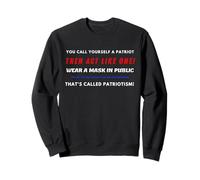 Patriots Wear Masks In Public Social Distance USA Patriotic Sudadera