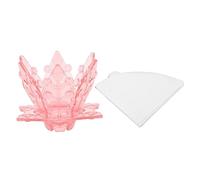 Patriz de café Golinero de café sobre forma de nieve plegable Portable Portable Fácil de usar PP de grado alimenticio para viajes Camping Home Office Brewing 1 Pack Filter Paper (Rosa)