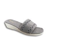 Patrizia Azzi Pantuflas de esponja para mujer, de verano, para casa, playa, piscina, spa, de esponja, 100 % Art. 174, gris, 39 EU