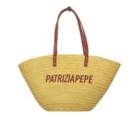 Patrizia Pepe Summer Straw Bolsa de compras 51 cm amarillo
