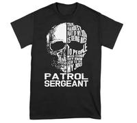 Patrol-Sergeant-Skull-Job-Guys-T-Shirt-Gift-tee-Graphic-for-Womens