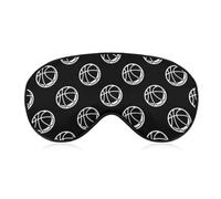 Patrón (143) Máscara para dormir para mujeres y hombres, compatible con baloncesto, máscara para dormir con luz opaca en blanco y negro, antifaz para dormir con correa ajustable, antifaz suave para do