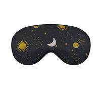 Patrón (197) Máscara para dormir para hombres y mujeres, máscara para los ojos, venda para los ojos compatible con Trippy Sun Abstract Moon, máscara para los ojos BlockLight con correa ajustable para