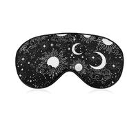 Patrón (199) Máscaras de ojos suaves con correa ajustable Máscara para dormir compatible con Trippy Sun Abstract Moon, vendas ligeras y cómodas que bloquean la luz para hombres, mujeres, viajes, siest