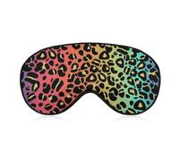 Patrón (206) Máscara para dormir para hombres y mujeres, compatible con Love Rainbow Leopard Print Sleeping Mask Venda para los ojos, máscara para dormir transpirable, BlockLight Soft Comfort Eyes Cov