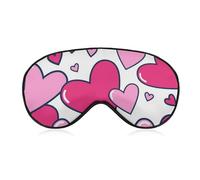 Patrón (331) Máscara para dormir para hombres y mujeres Máscara para dormir compatible con patrón de corazones de amor Rosa, cómoda máscara para ojos con correa ajustable, bloquea la luz Venda para do