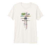 Patrón Abstracto de Arquitectura Espacial - Gráfico en Color Moderno 2 Camiseta Premium