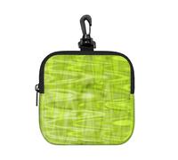 Patrón Abstracto de Color Verde Lima Fresco,Bolsa de Almacenamiento Cuadrada con Cremallera, Monedero de Neopreno, Carteras pequeñas, Monedero pequeño, Monedero