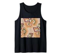 Patrón Abstracto Geométrico Marrón Verde Y Naranja Triángulos Camiseta sin Mangas