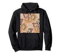 Patrón Abstracto Geométrico Marrón Verde Y Naranja Triángulos Sudadera con Capucha