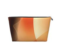 Patrón Abstracto Naranja y marrón, Bolsa de artículos de tocador Bolsa de Maquillaje Bolsa de cosméticos Bolsa de artículos de tocador de Viaje portátil