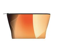 Patrón Abstracto Naranja y marrón, Bolsa de artículos de tocador Bolsa de Maquillaje Bolsa de cosméticos Bolsa de artículos de tocador de Viaje portátil