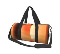 Patrón Abstracto Naranja y marrón, Bolsa de Viaje de Gran Capacidad, Bolso Redondo, Bolsa de Viaje Deportiva, Bolsa de Mano, Bolsa de Fitness