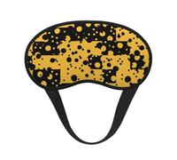 Patrón abstracto negro y amarillo, Cubiertas oculares completas, antifaces para dormir que bloquean la luz, orejeras opacas para dormir