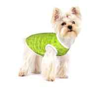 Patrón Abstracto Verde Lima Fresco,Camiseta de algodón sin Mangas para Mascotas, Chaleco Transpirable, Suave y elástico para Cachorros,L