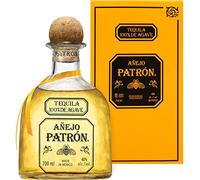 PATRÓN Añejo Premium Tequila, 40% vol., 70 cl / 700 ml, Tequila 100% de agave, elaborado artesanalmente en México, en pequeñas cantidades, con el mejor agave Azul Weber, añejado en barricas de roble