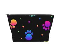 Patrón Animal de Huella de Pata de Arco Iris, Bolsa de artículos de tocador Bolsa de Maquillaje Bolsa de cosméticos Bolsa de artículos de tocador de Viaje portátil