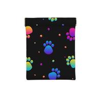 Patrón Animal de Huella de Pata de Arco Iris, Squeeze Top Wallet Bolsa de Almacenamiento para Mujer Monedero pequeño Bolsa de Cambio