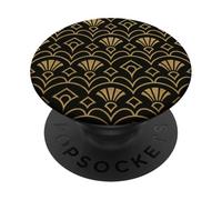 Patrón Art Deco Boho Formas Geométricas Retro Vintage Art PopSockets PopGrip Adhesivo