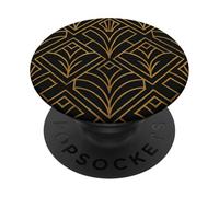 Patrón Art Deco, Formas geométricas Bohemias, Arte Retro Vintage PopSockets PopGrip Adhesivo