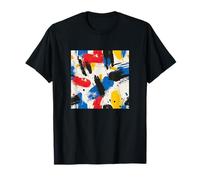 Patrón colorido de trazos de pintura abstracta audaz Camiseta