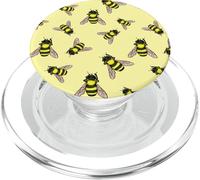 Patrón De Abeja Miel Amarilla Lindo Abejorro Apicultor PopSockets PopGrip para MagSafe