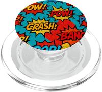 Patrón de acción Retro cómic Blast PopSockets PopGrip para MagSafe