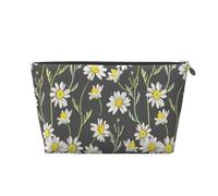 Patrón De Acuarela Margarita Dibujada A Mano, Bolsa de artículos de tocador Bolsa de Maquillaje Bolsa de cosméticos Bolsa de artículos de tocador de Viaje portátil