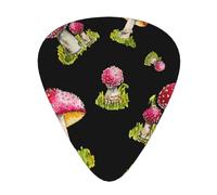 Patrón de amanita muscaria roja,12 púas de guitarra, 3 grosores diferentes para guitarra acústica, bajo y ukelele