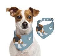 Patrón de Animal con Estampado de Beagles,Pañuelos de algodón para Perros, Bufandas Ajustables para Mascotas,L