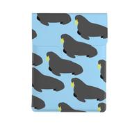 Patrón de Animal de morsa,Funda de Cuero PU para portátil, Funda para portátil, Funda para portátil, maletín para Tableta