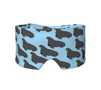 Patrón de animal de morsa,Máscara para ojos con bloqueo de luz y protección ocular completa para dormir, orejeras y ojos.