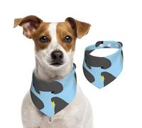 Patrón de Animal de morsa,Pañuelos de algodón para Perros, Bufandas Ajustables para Mascotas,M