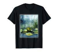 Patrón de arte de precipitación abstracta de gotas de lluvia estilizadas Camiseta