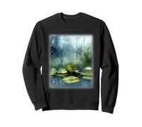 Patrón de arte de precipitación abstracta de gotas de lluvia estilizadas Sudadera