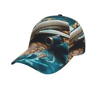 Patrón De Aventura del Mapa Mundial del Avión Gorra Deportiva Cómoda ala Curva Gorras De Béisbol Transpirable Gorra Beisbol para Golf Unisex Deportes
