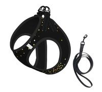 Patrón de Brillo Dorado,Arnés para Mascotas, arnés Reflectante Ajustable para Perros,S
