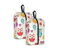 Patrón de búho， Bolsas de Viaje para Zapatos (Paquete de 2), Bolsas Impermeables para Guardar Zapatos, Organizador de Zapatos para Viajes y hogar.