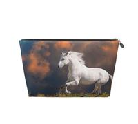 Patrón de Caballos Blancos, Bolsa de artículos de tocador Bolsa de Maquillaje Bolsa de cosméticos Bolsa de artículos de tocador de Viaje portátil