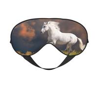 Patrón de caballos blancos, Cubreojos completos Antifaz bloqueador de luz Antifaz para dormir Antifaz suave con los ojos vendados Noche