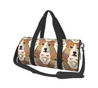 Patrón de Cabeza de Corgi galés, Bolsa de Viaje de Gran Capacidad, Bolso Redondo, Bolsa de Viaje Deportiva, Bolsa de Mano, Bolsa de Fitness