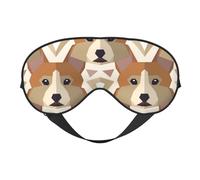 Patrón de cabeza de Corgi galés, Cubreojos completos Antifaz bloqueador de luz Antifaz para dormir Antifaz suave con los ojos vendados Noche