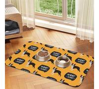 Patrón de Cachorro de Boston Terrier,Tapete Impermeable para Comida de Mascotas, manteles Individuales para Comida y Agua para Perros y Gatos, tapetes de Cuero sintético para Comida.,40x60cm