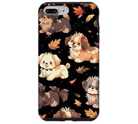Patrón de Cachorro de otoño Lindo Perro Hojas de otoño Carcasa para iPhone 7 Plus/8 Plus
