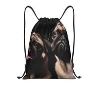 Patrón De Cachorros Pug Unisex Bolsa De Deporte Ligera Mochila Con Cordón Impermeable Bolsa De Gimnasio Para Baloncesto Viaje Voleibol Senderismo