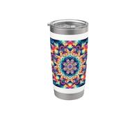 Patrón de caleidoscopio de mandala Really Like Vaso térmico de acero inoxidable de doble pared