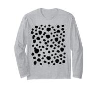 Patrón de camiseta con estampado dálmata, animal de la selva Manga Larga