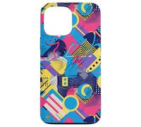 Patrón de Capa de Tinta geométrica Retro Azul de los años 80 y 90 Carcasa para iPhone 13 Pro MAX